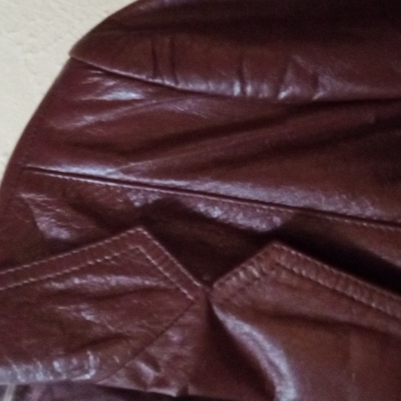 Genuine Brown leather blazer - Picture 5 of 12